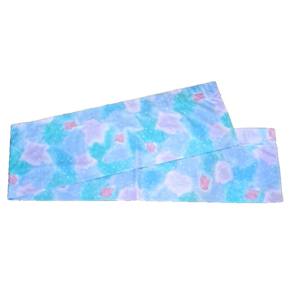 Vintage Kidsline Valance Pastel Polka Dot Tie Dye Blue Purple Fun Colorful 88x14